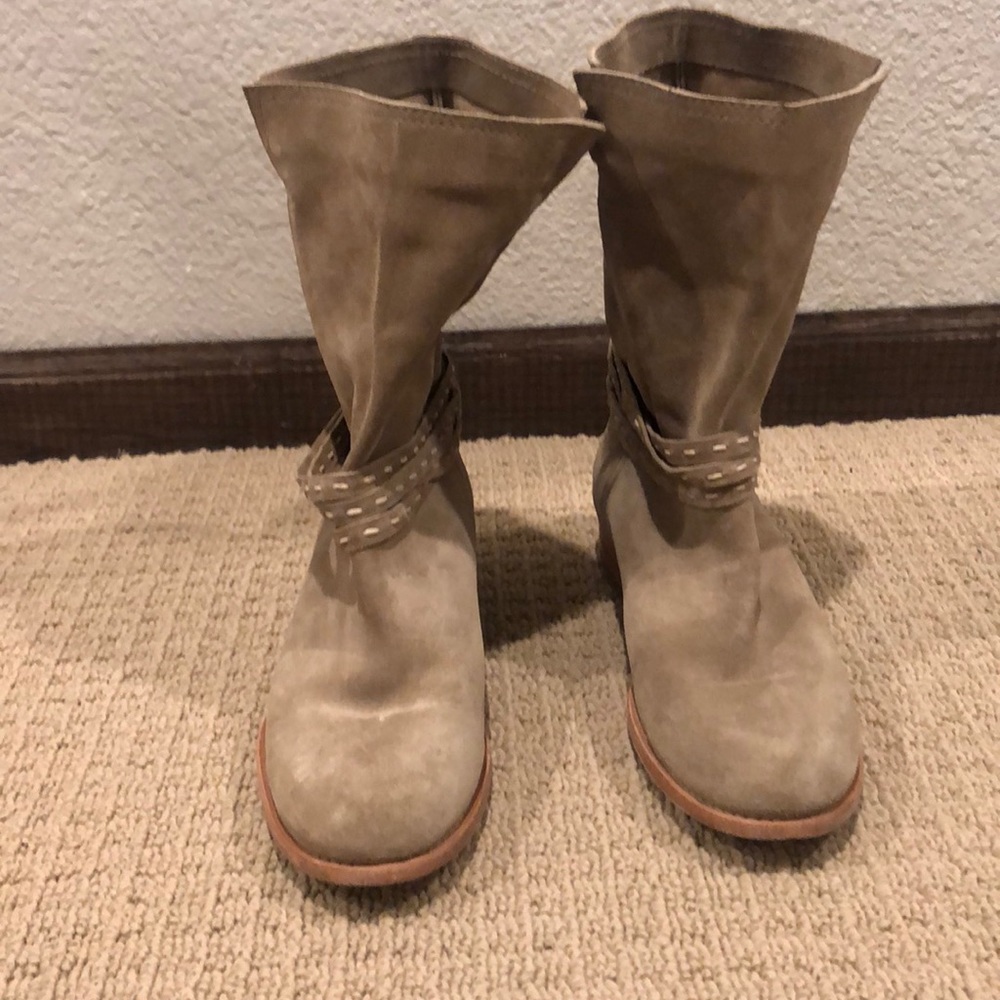 Frye Cara Pickstitch Mid Calf Boots
